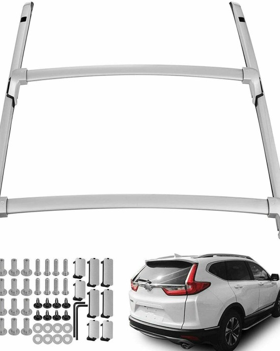 ROSY PIXEL Roof Rack Luggage Carrier 2017-2022 for Honda CRV Rooftop Aluminum Silver 